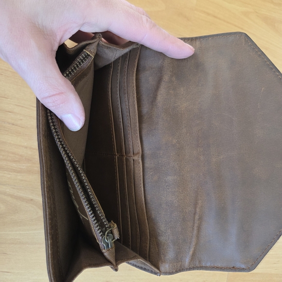 STS Ranchwear Brown Leather Wallet - Picture 3 of 5